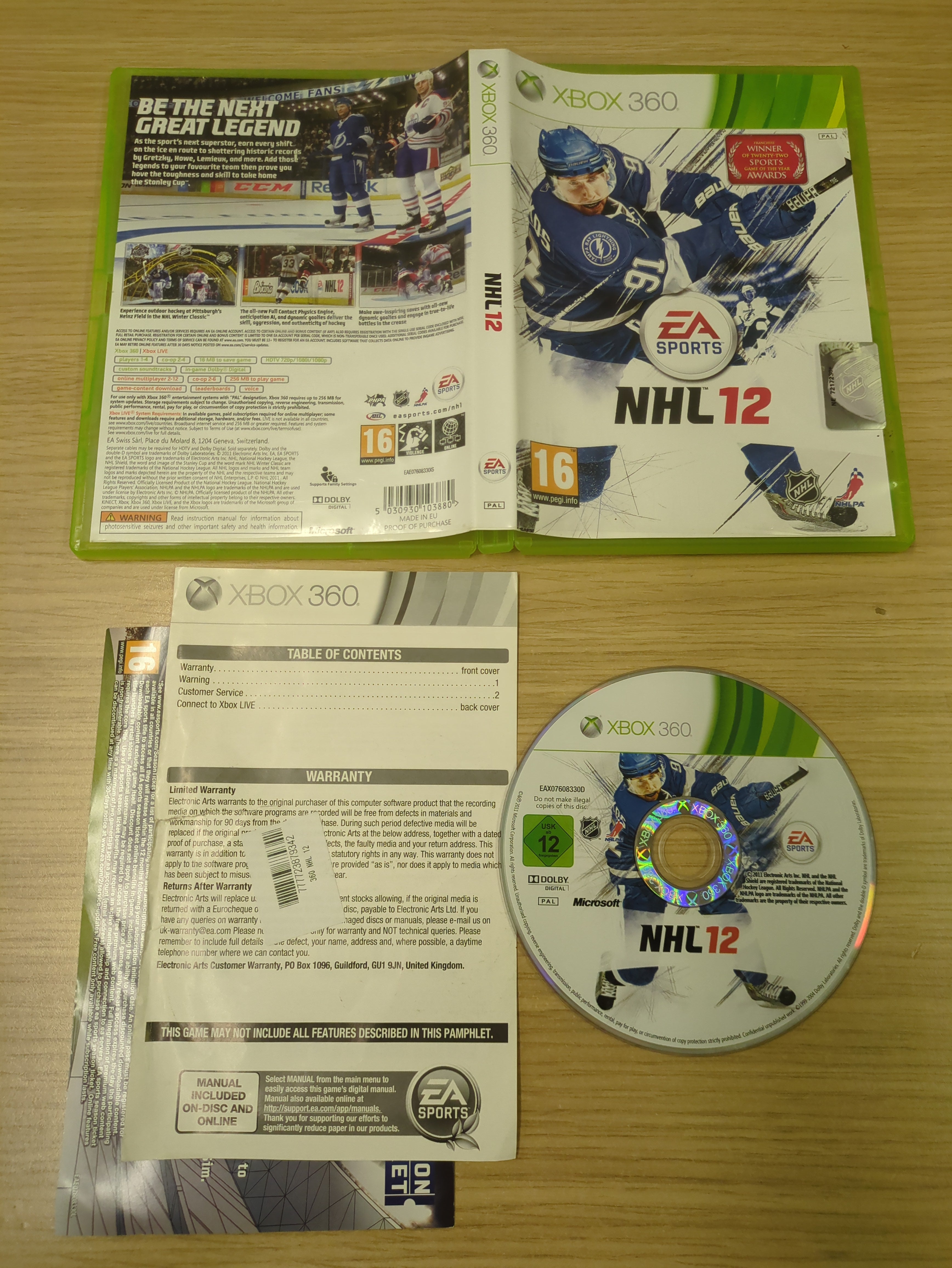 NHL 12 Xbox 360 game NHL 12 Xbox 360 game